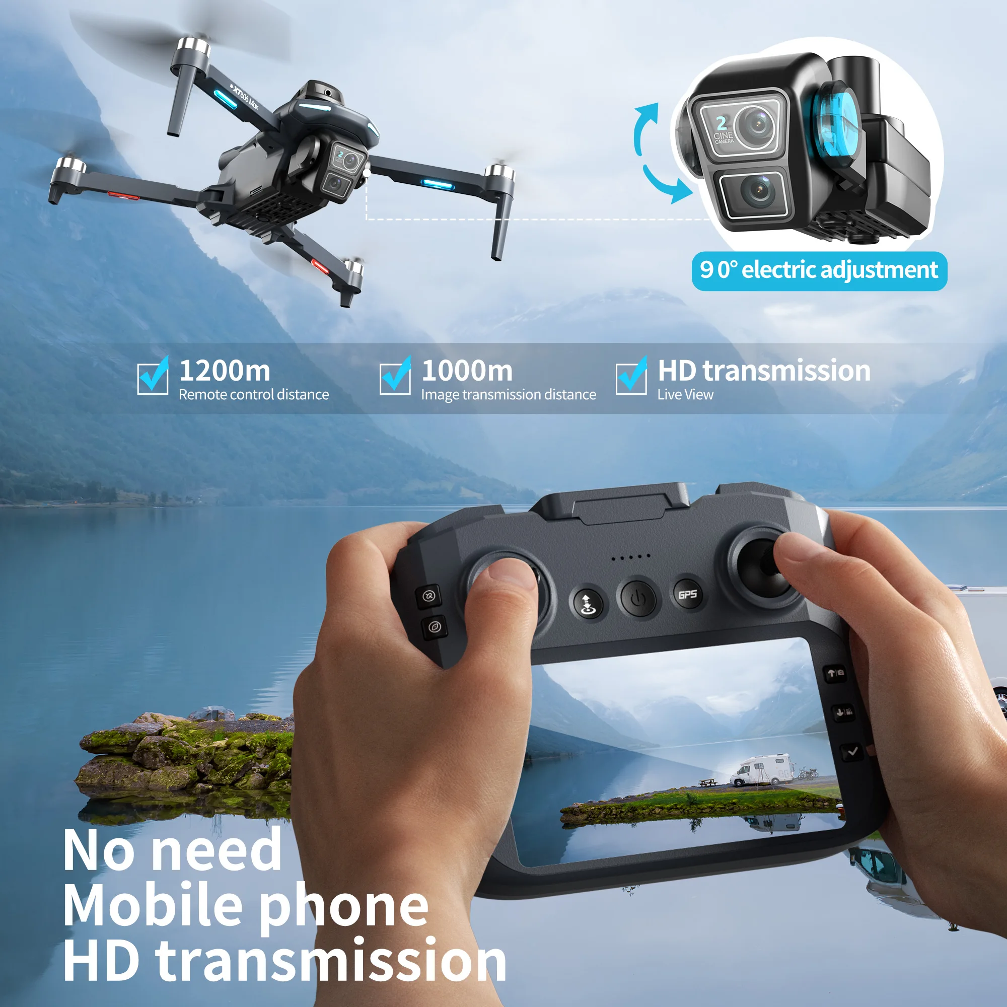 Originele XT606 MAX GPS Drone  - Jjrc Drone X12 recensie en prijs